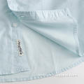 Blue Men's 100% Poplin Cotton Short Sleeve Shirt